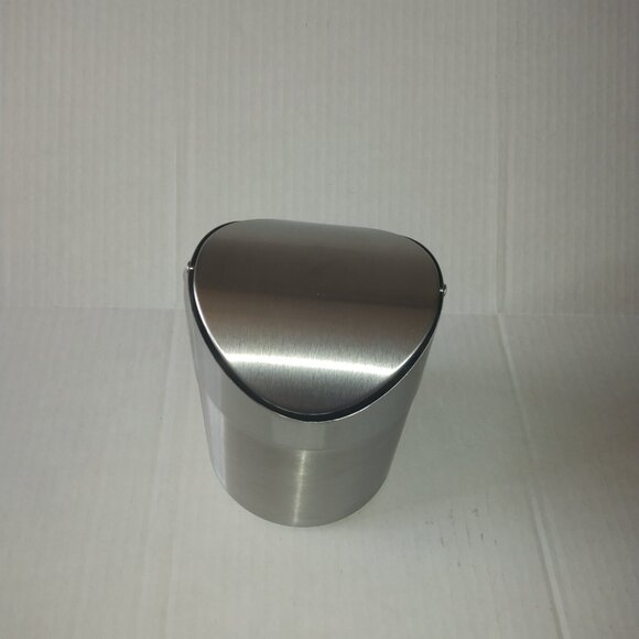 Stainless Steel Mini Desk Can-Counter Top Trash Bin - Picture 1 of 5